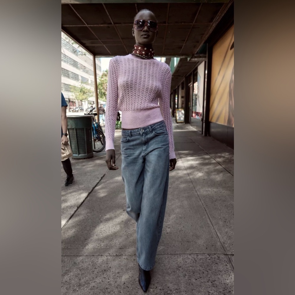 Pink Knit Sweater blend wool